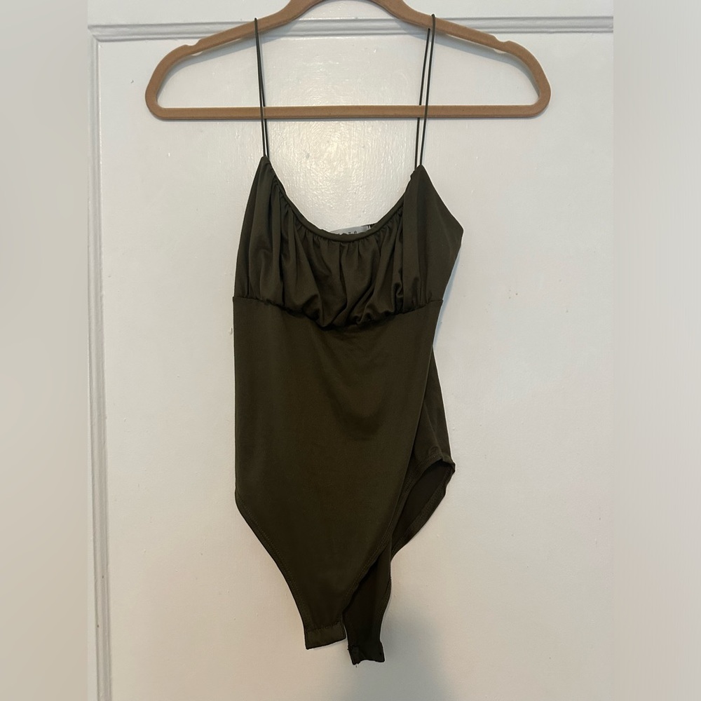 Green Scrunch Bodysuit